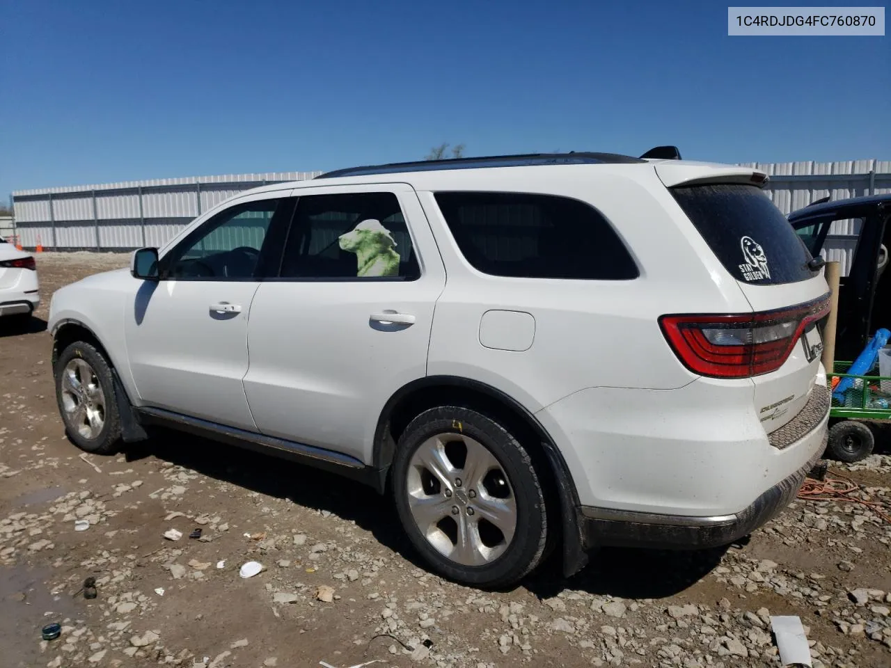 2015 Dodge Durango Limited VIN: 1C4RDJDG4FC760870 Lot: 53328584