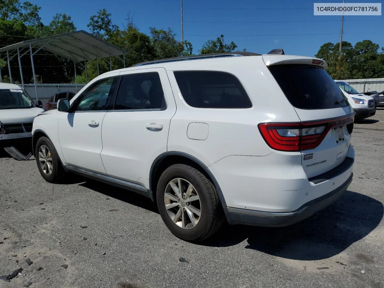 2015 Dodge Durango Limited VIN: 1C4RDHDG0FC781756 Lot: 56920854