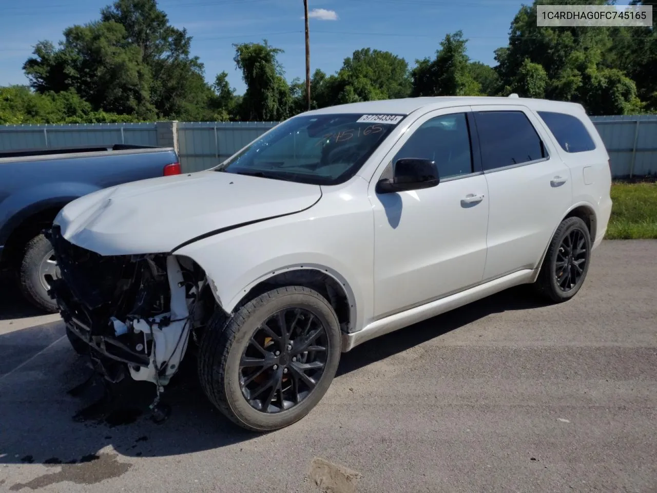 2015 Dodge Durango Sxt VIN: 1C4RDHAG0FC745165 Lot: 57754334