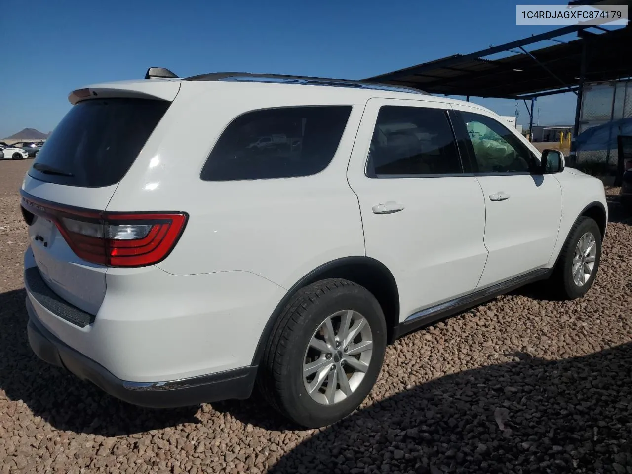 1C4RDJAGXFC874179 2015 Dodge Durango Sxt