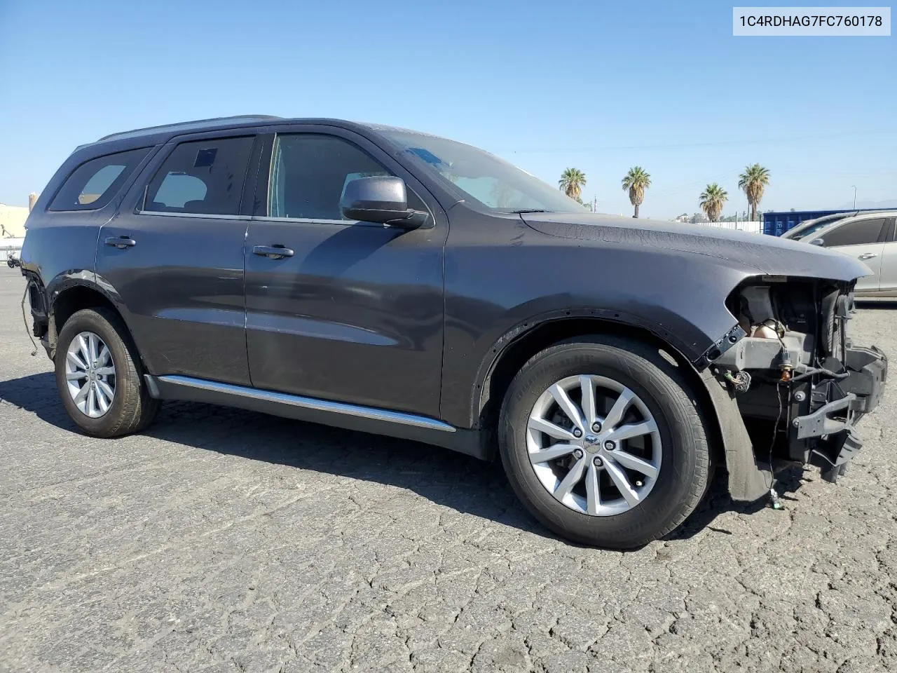 2015 Dodge Durango Sxt VIN: 1C4RDHAG7FC760178 Lot: 61525504