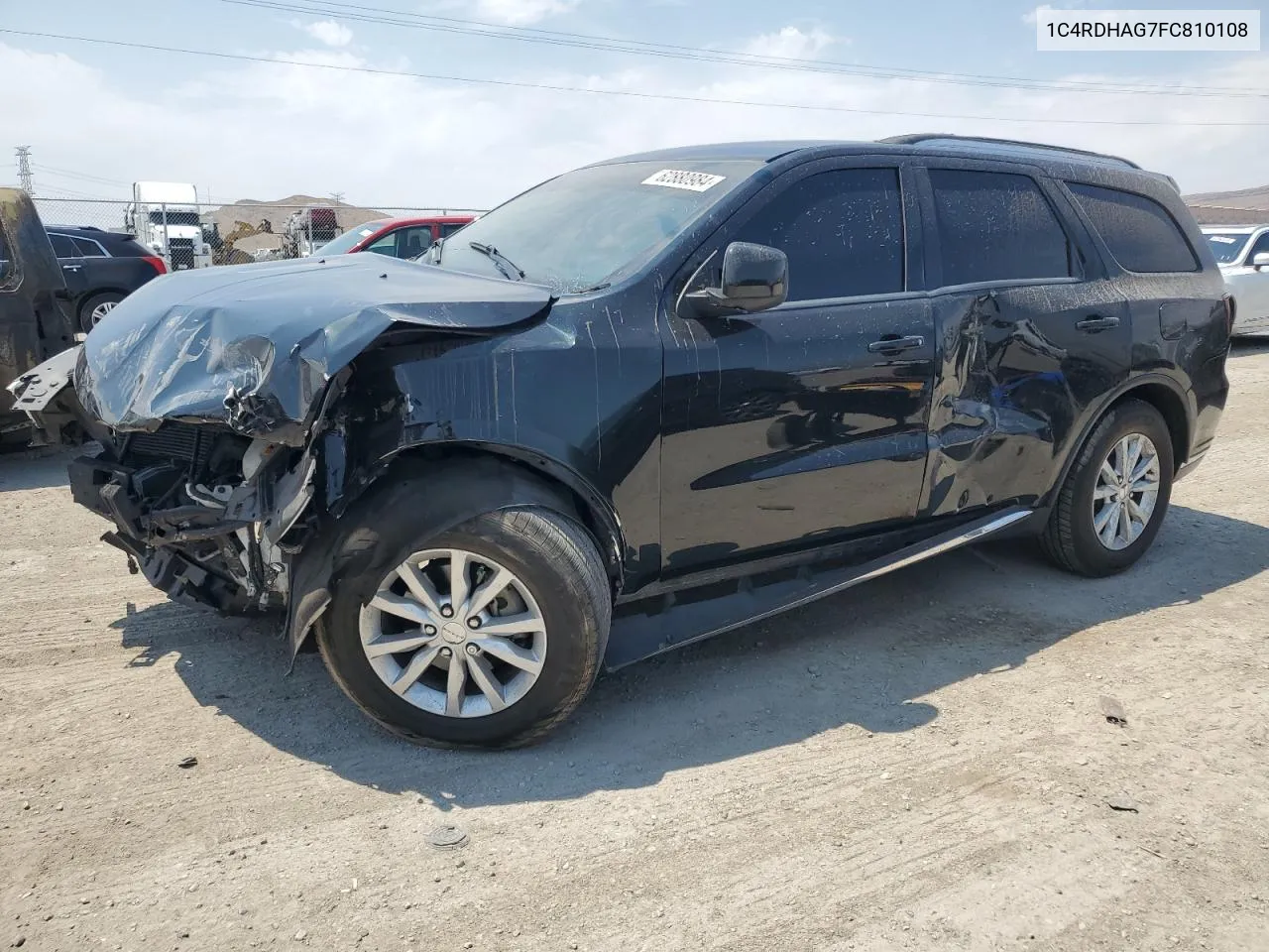 2015 Dodge Durango Sxt VIN: 1C4RDHAG7FC810108 Lot: 62880984