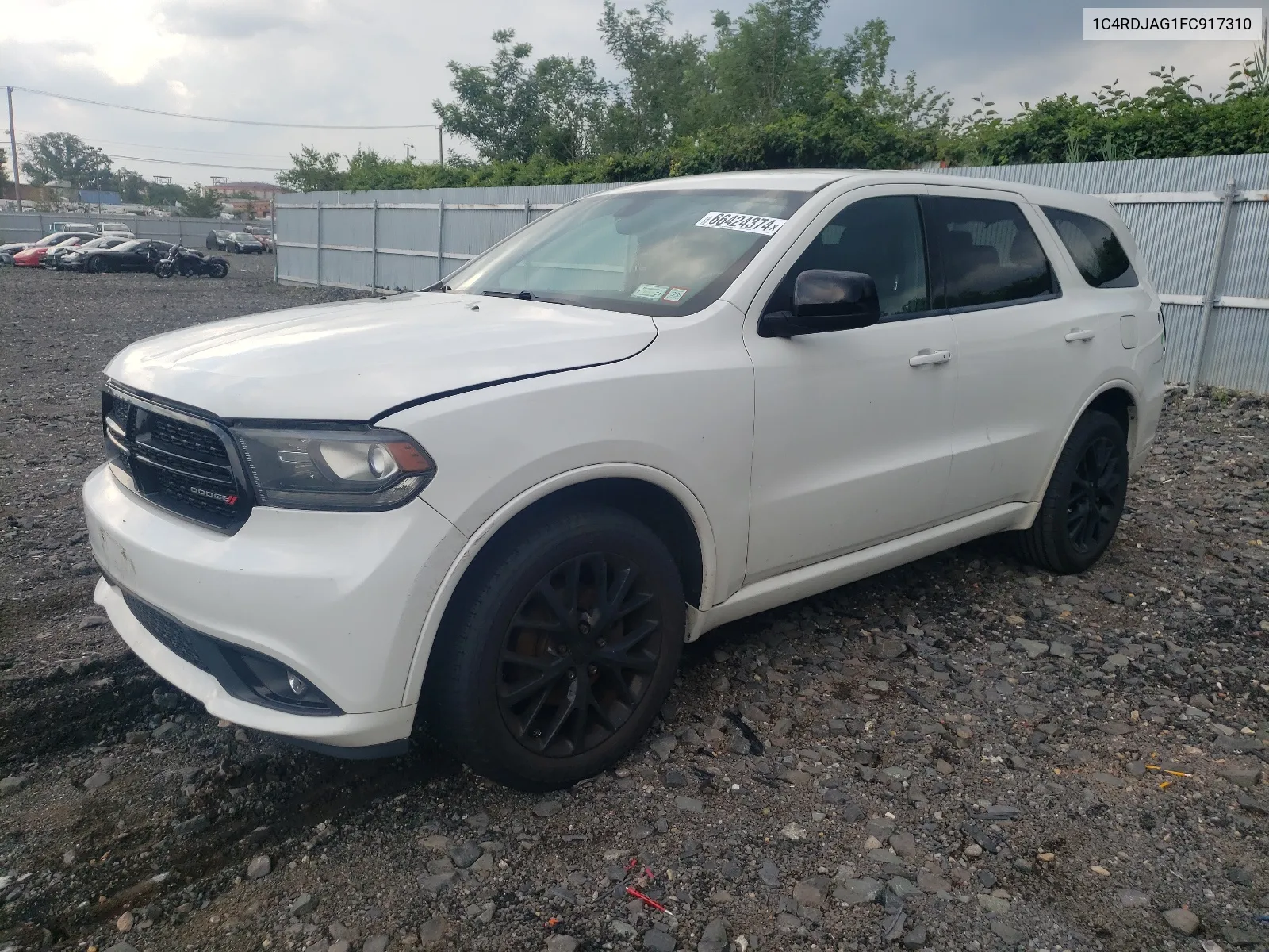 2015 Dodge Durango Sxt VIN: 1C4RDJAG1FC917310 Lot: 66424374