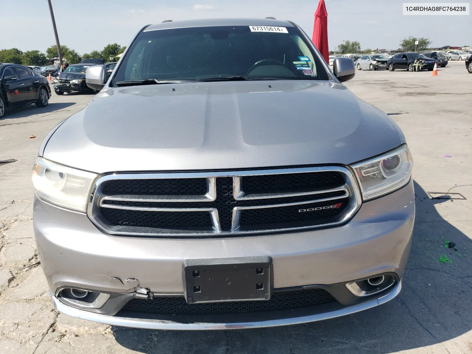 2015 Dodge Durango Sxt VIN: 1C4RDHAG8FC764238 Lot: 67315614