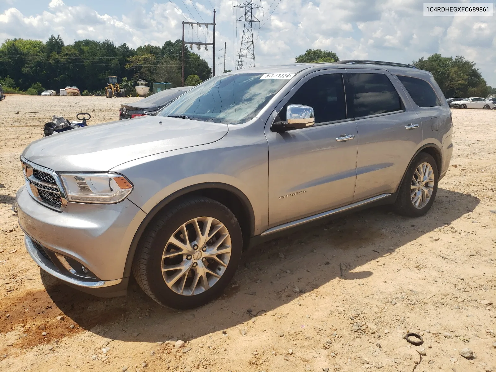 1C4RDHEGXFC689861 2015 Dodge Durango Citadel