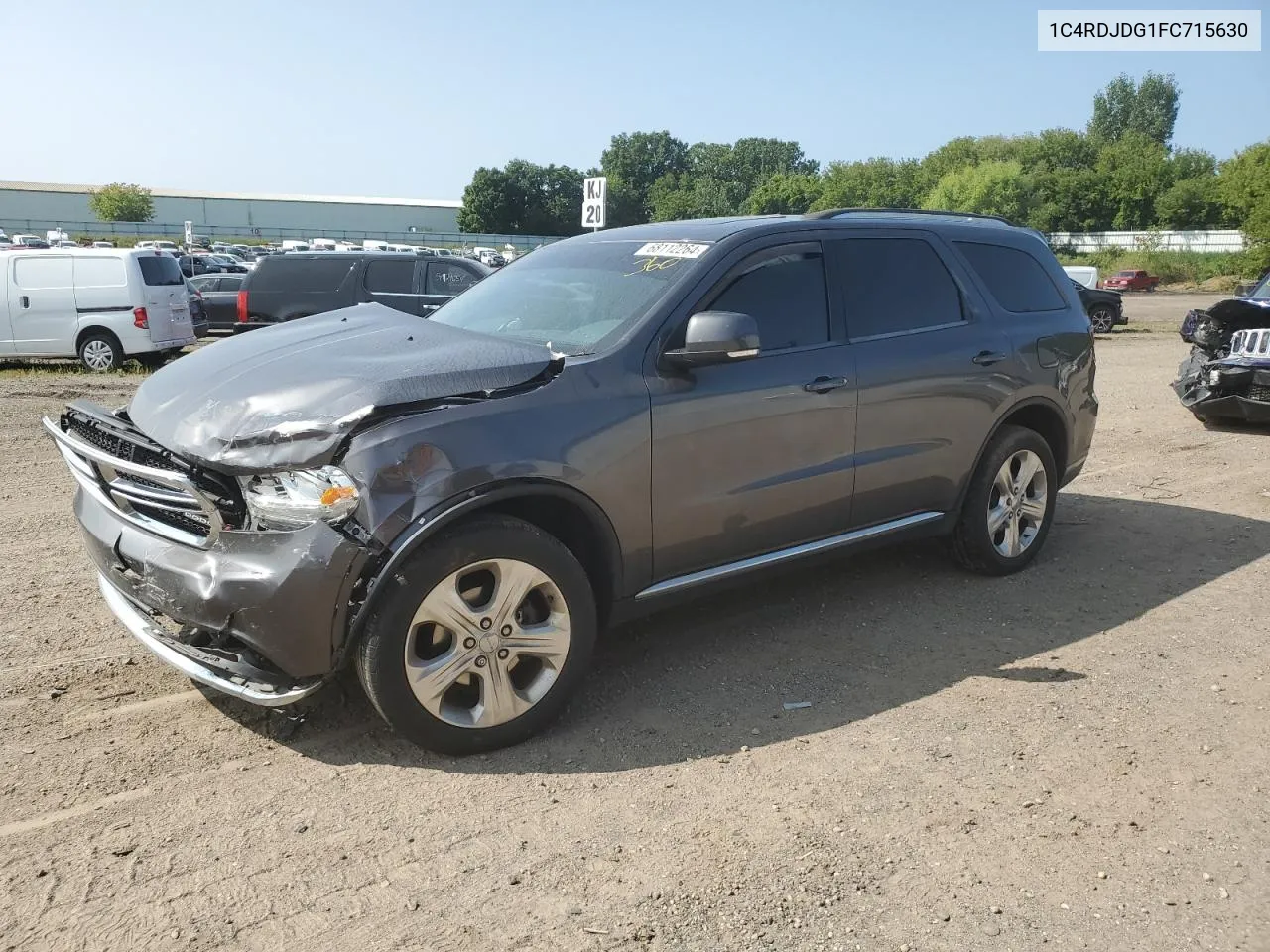 2015 Dodge Durango Limited VIN: 1C4RDJDG1FC715630 Lot: 68112264