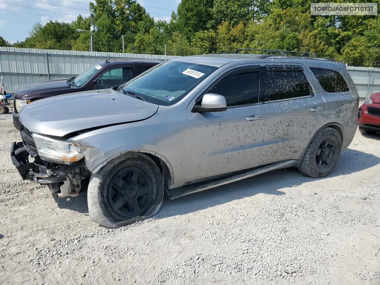 2015 Dodge Durango Sxt VIN: 1C4RDJAG8FC710137 Lot: 69081914