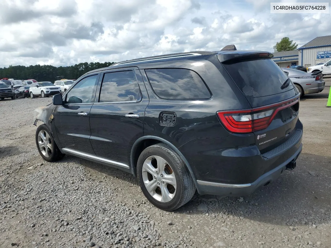 2015 Dodge Durango Sxt VIN: 1C4RDHAG5FC764228 Lot: 69423304