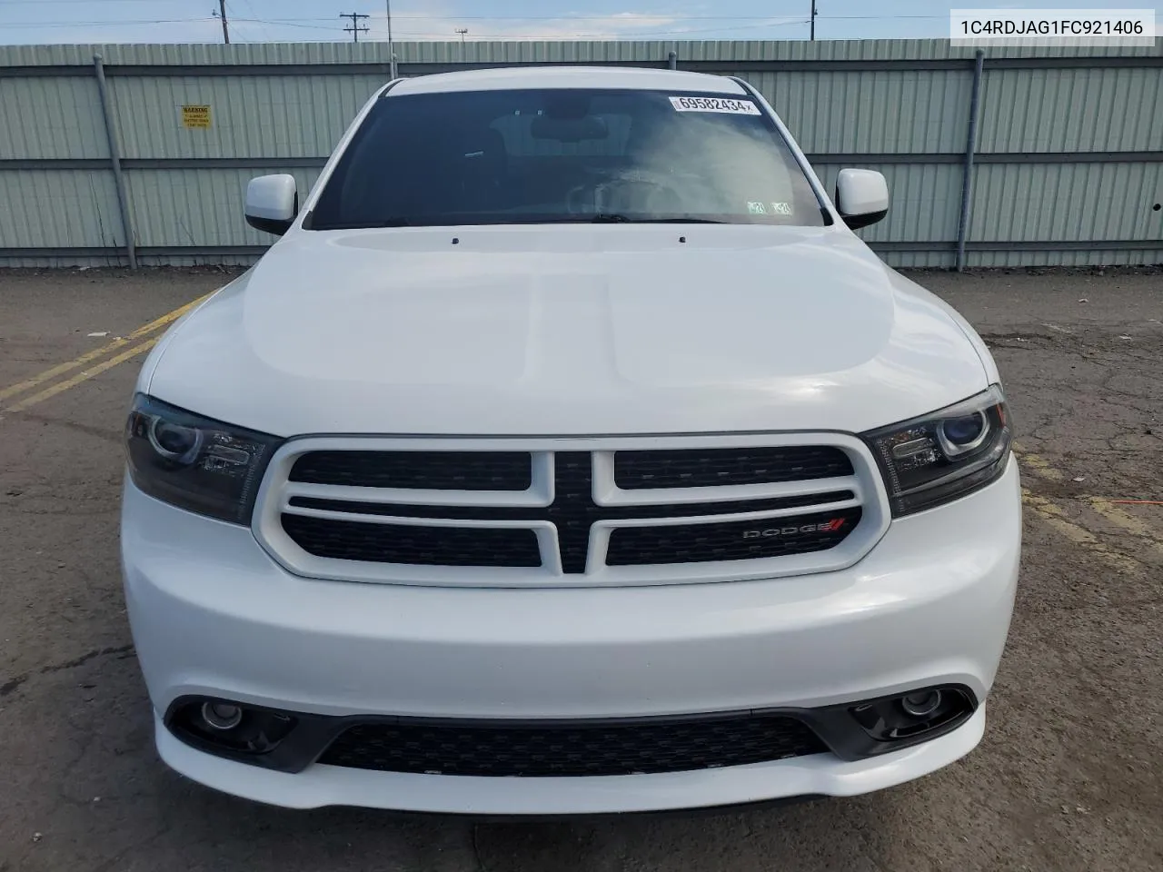 2015 Dodge Durango Sxt VIN: 1C4RDJAG1FC921406 Lot: 69582434