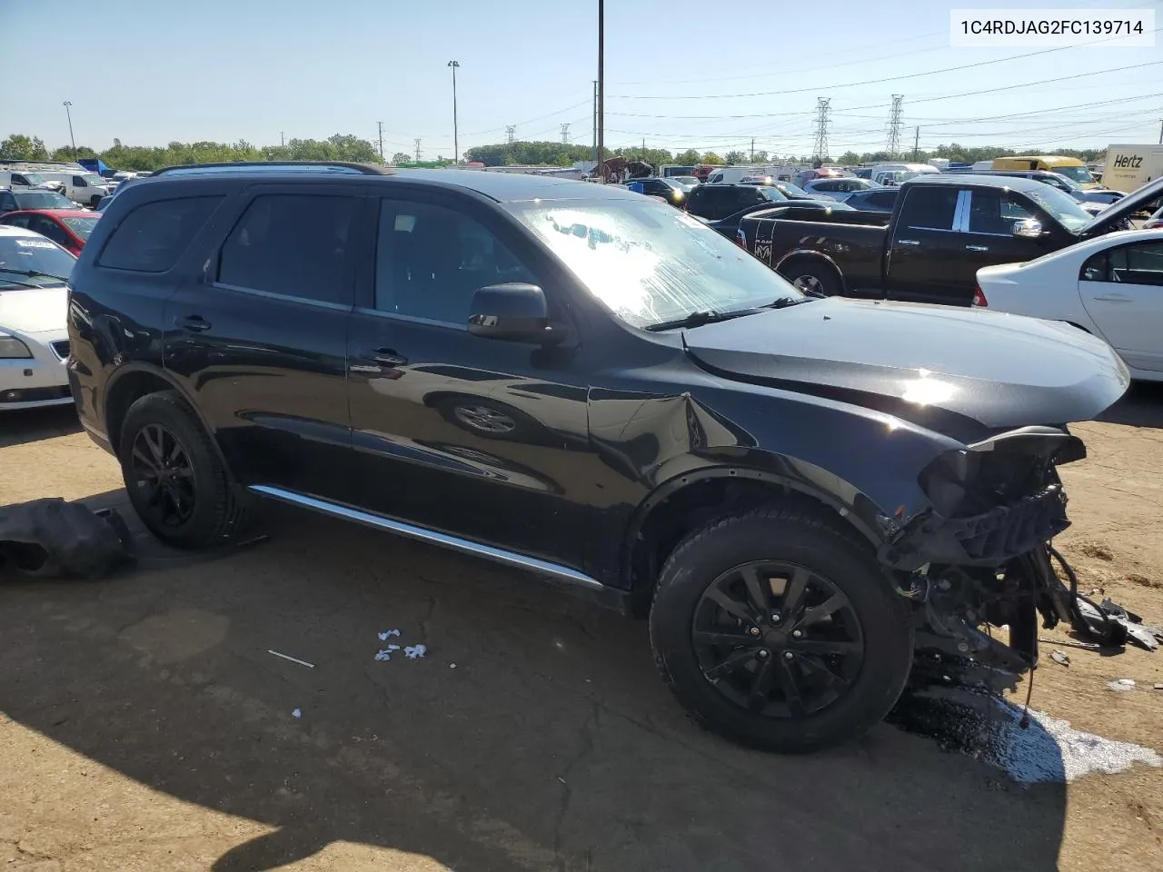 2015 Dodge Durango Sxt VIN: 1C4RDJAG2FC139714 Lot: 70282804