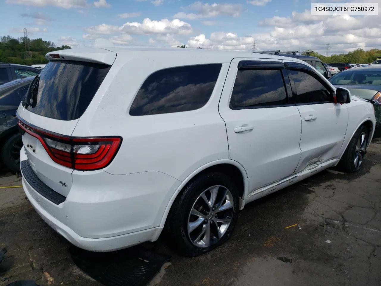 2015 Dodge Durango R/T VIN: 1C4SDJCT6FC750972 Lot: 70388944