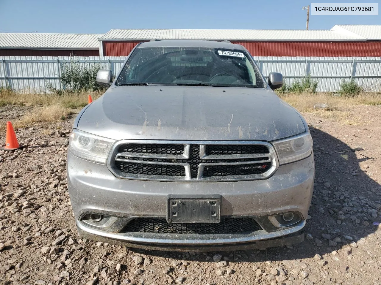 2015 Dodge Durango Sxt VIN: 1C4RDJAG6FC793681 Lot: 70795604