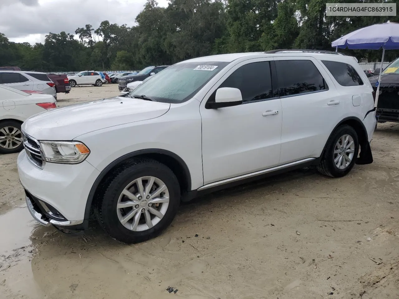 2015 Dodge Durango Sxt VIN: 1C4RDHAG4FC863915 Lot: 70819104