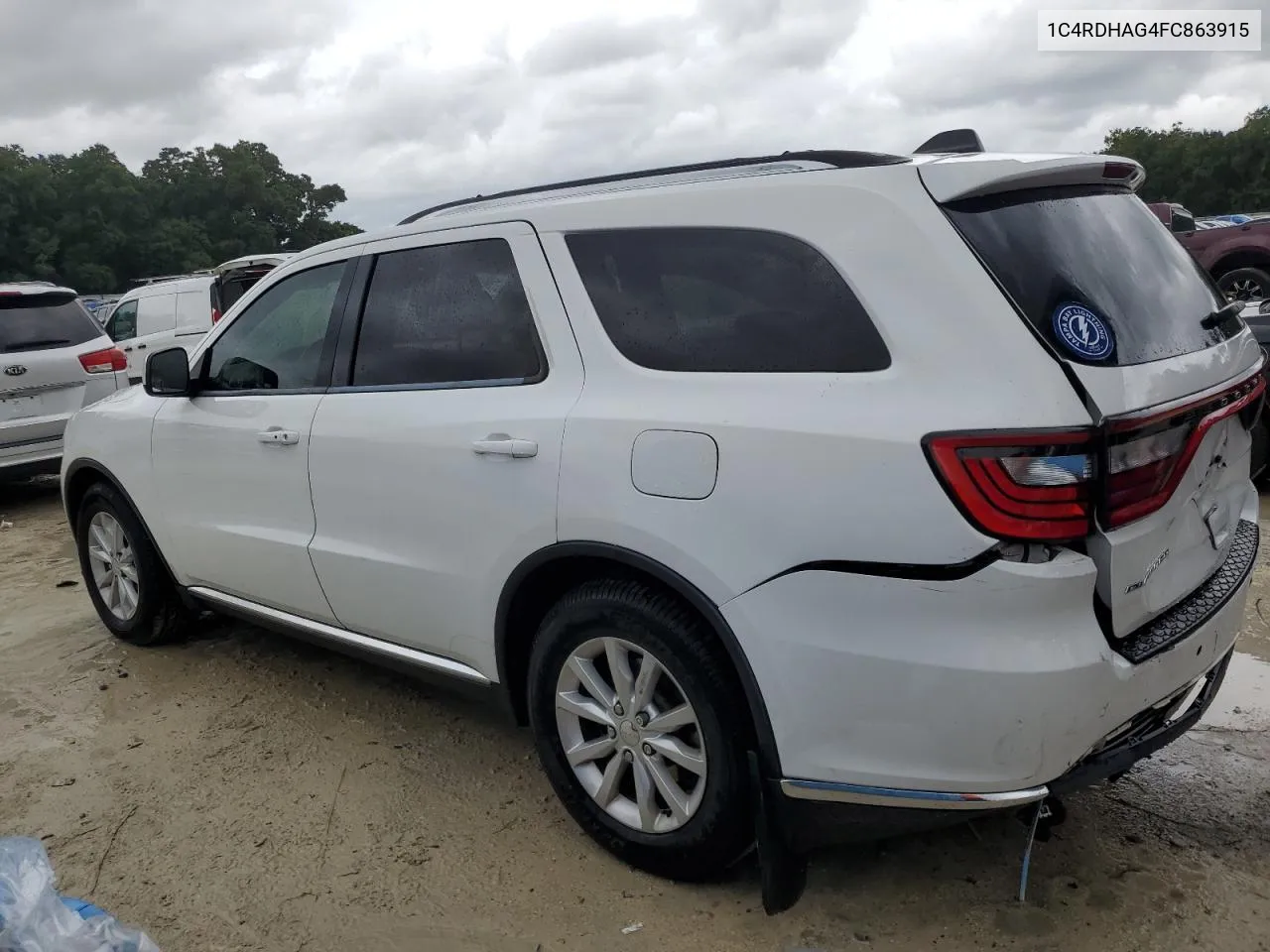 2015 Dodge Durango Sxt VIN: 1C4RDHAG4FC863915 Lot: 70819104