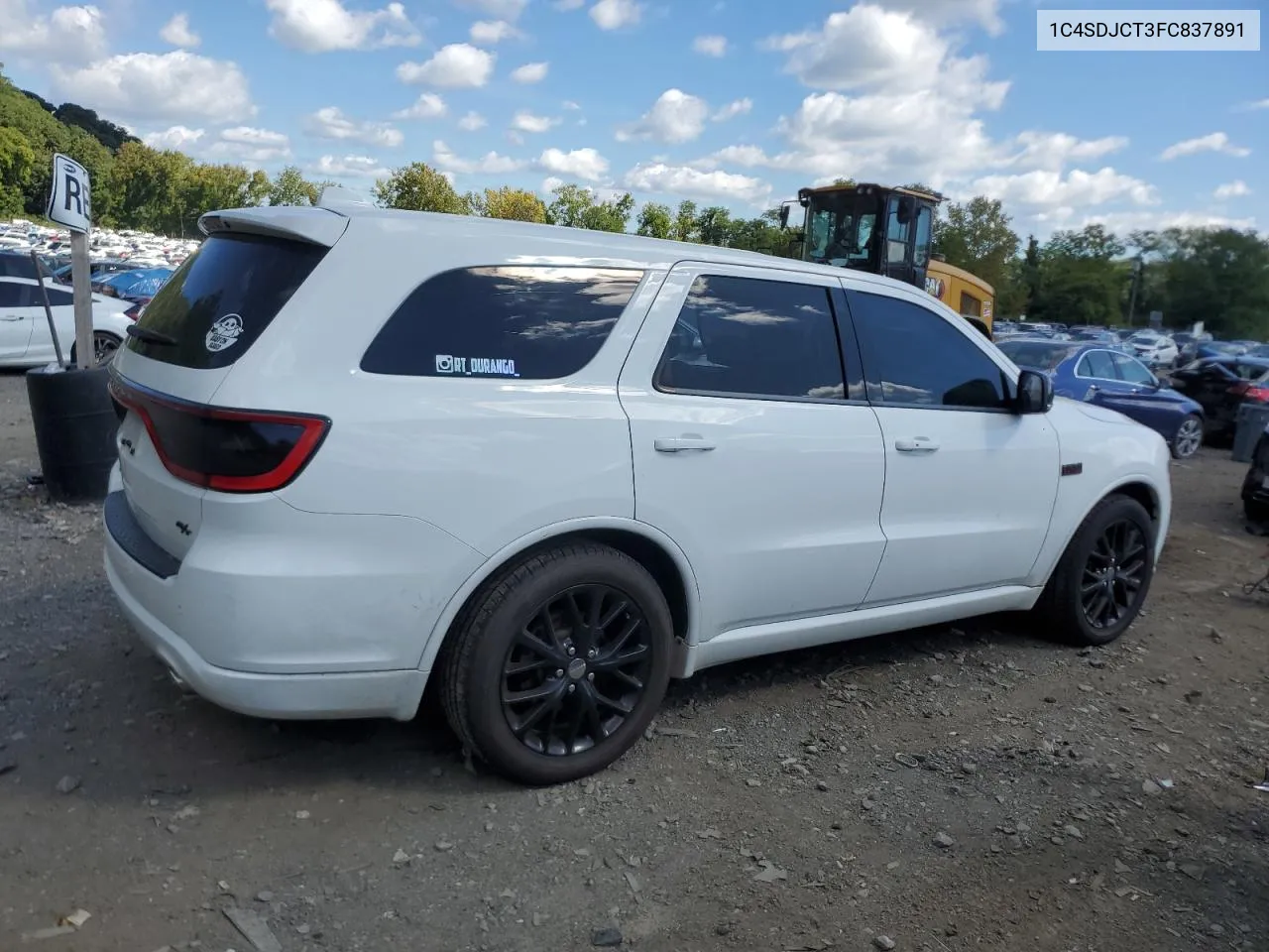 2015 Dodge Durango R/T VIN: 1C4SDJCT3FC837891 Lot: 70866994