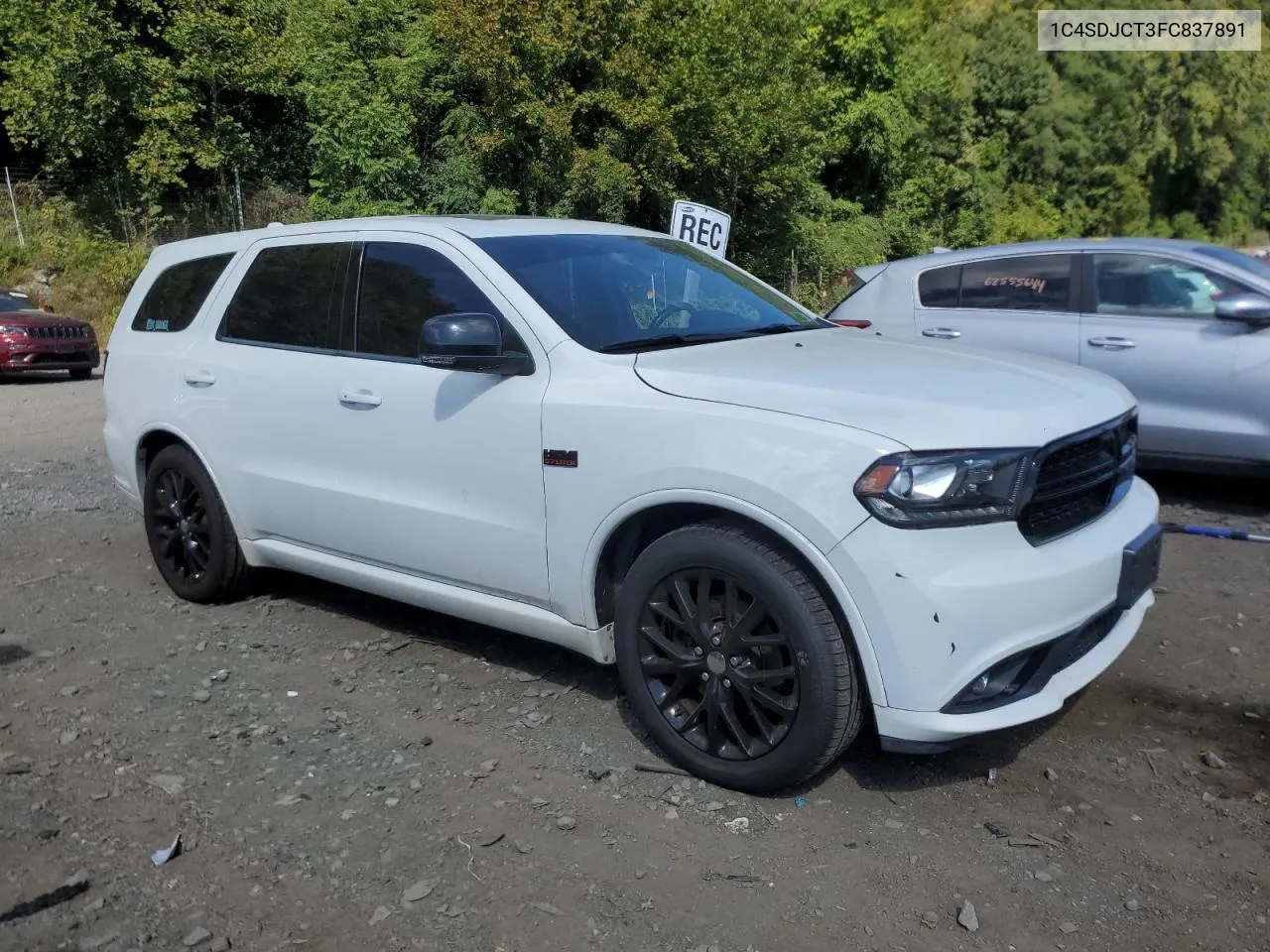 2015 Dodge Durango R/T VIN: 1C4SDJCT3FC837891 Lot: 70866994