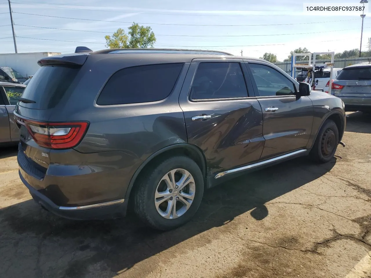 1C4RDHEG8FC937587 2015 Dodge Durango Citadel