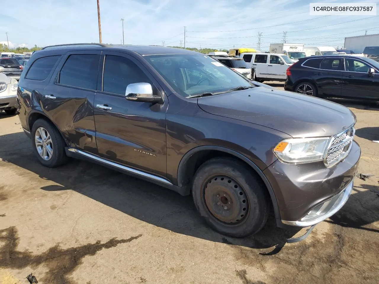 1C4RDHEG8FC937587 2015 Dodge Durango Citadel