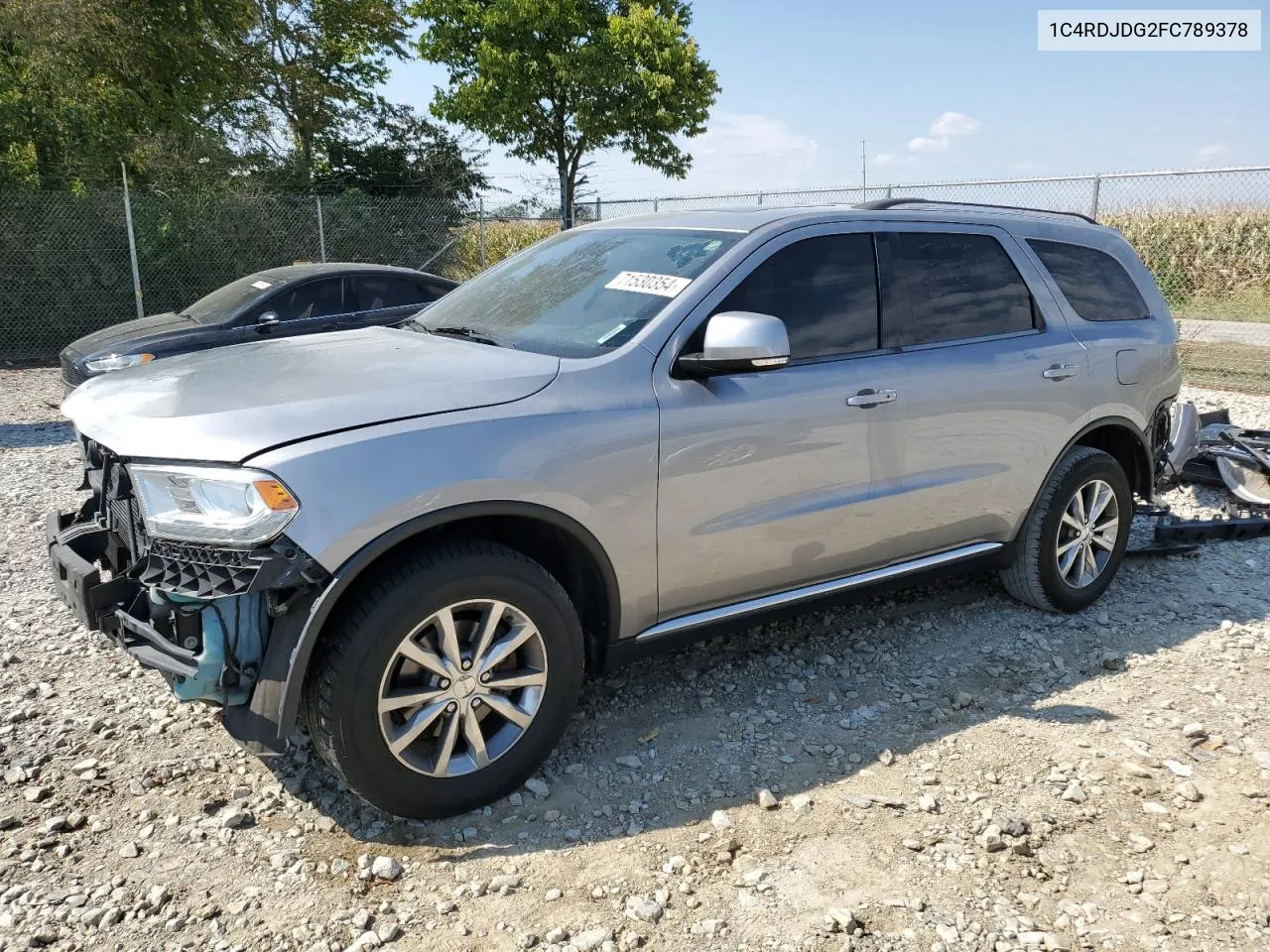 2015 Dodge Durango Limited VIN: 1C4RDJDG2FC789378 Lot: 71530354