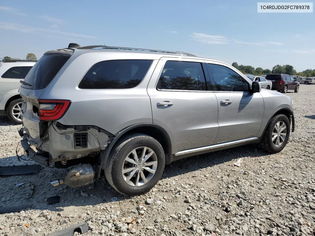 2015 Dodge Durango Limited VIN: 1C4RDJDG2FC789378 Lot: 71530354