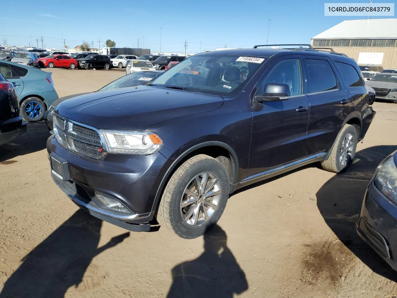 2015 Dodge Durango Limited VIN: 1C4RDJDG6FC843779 Lot: 71936234