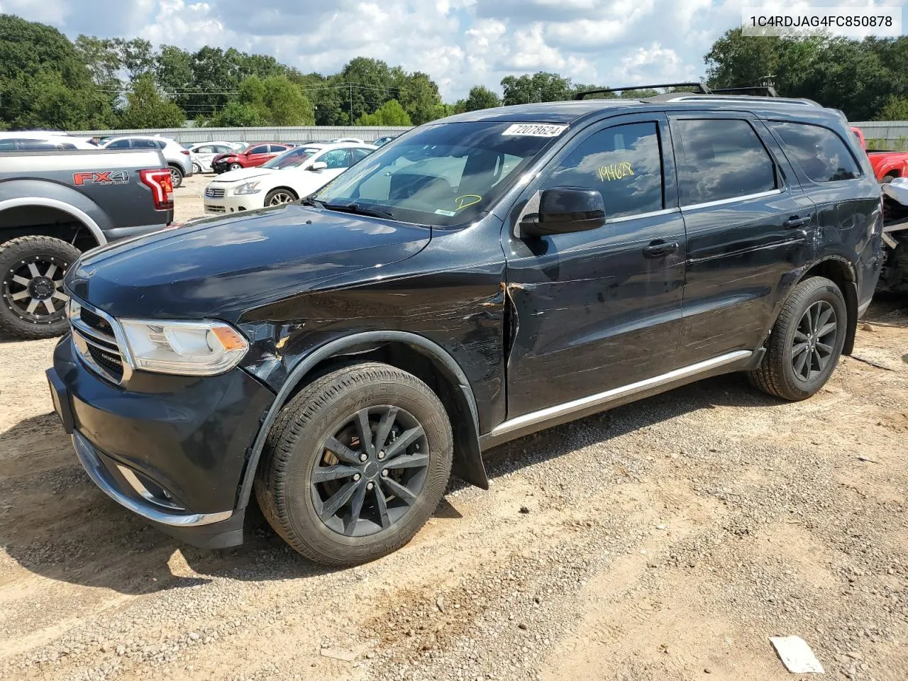 2015 Dodge Durango Sxt VIN: 1C4RDJAG4FC850878 Lot: 72078624