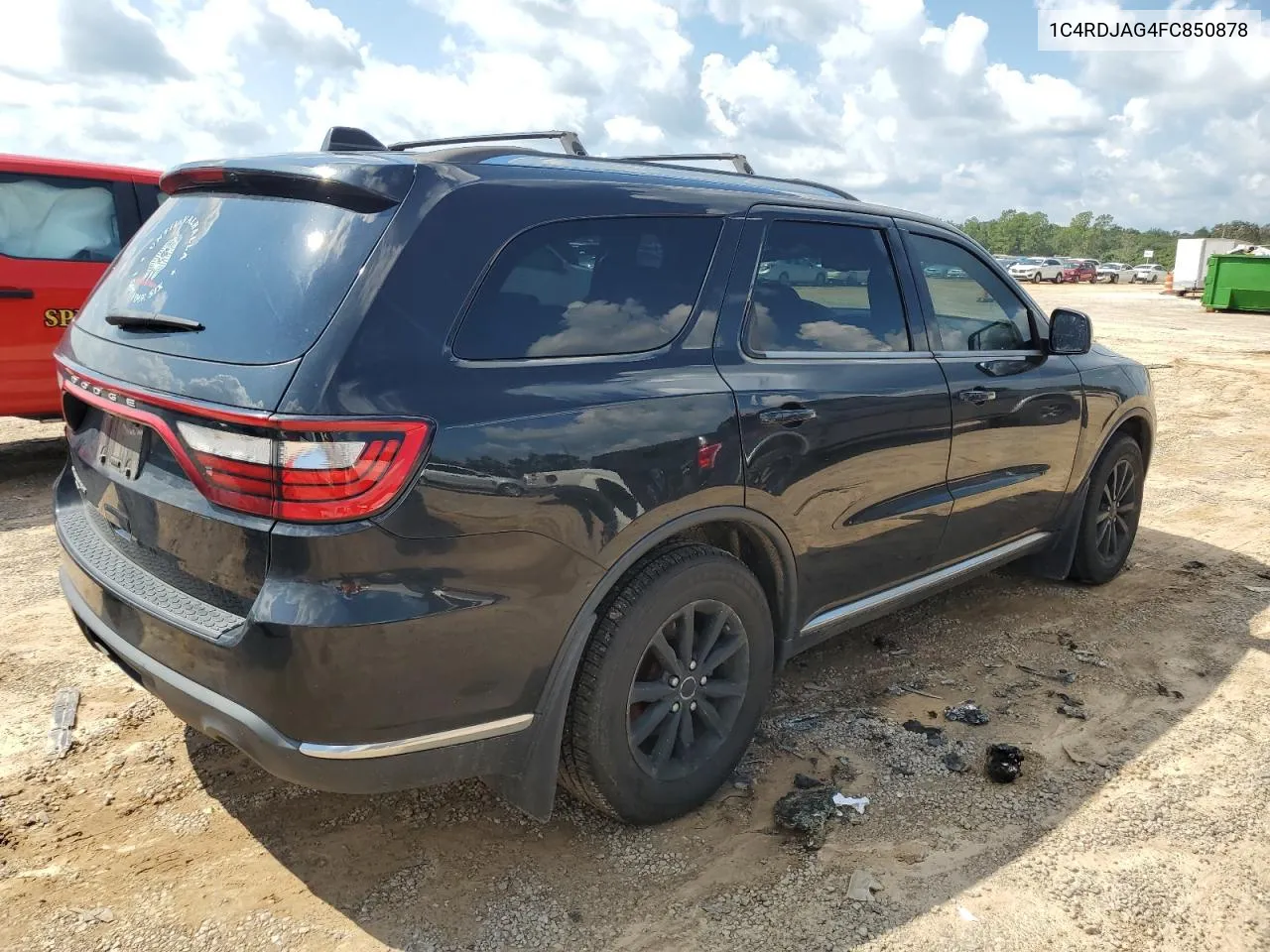 2015 Dodge Durango Sxt VIN: 1C4RDJAG4FC850878 Lot: 72078624