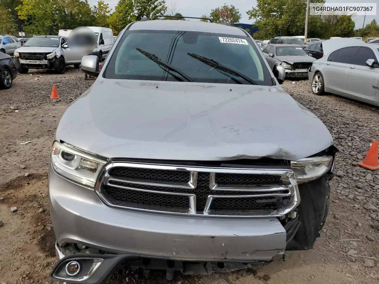 2015 Dodge Durango Sxt VIN: 1C4RDHAG1FC907367 Lot: 72202474