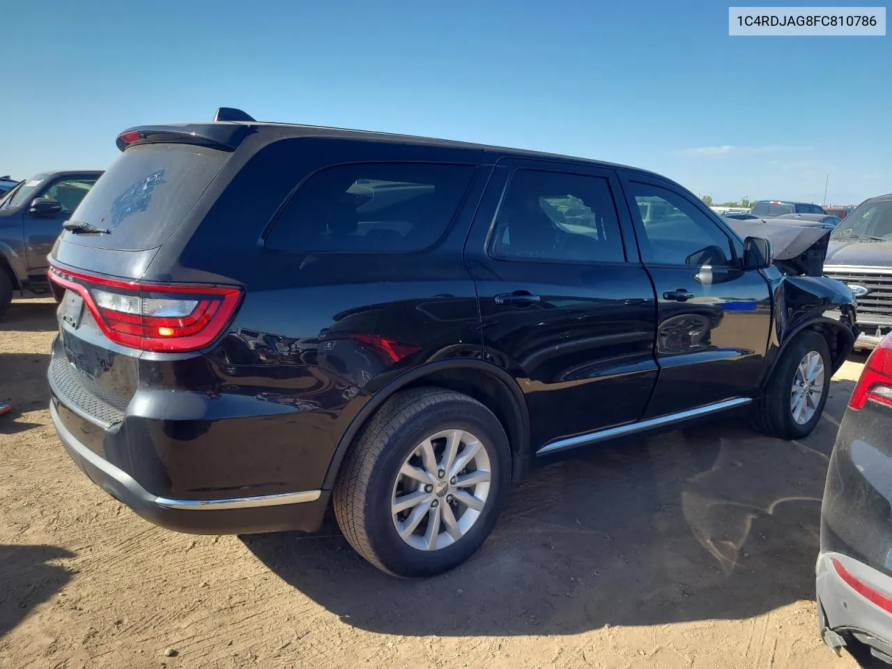 2015 Dodge Durango Sxt VIN: 1C4RDJAG8FC810786 Lot: 72650674