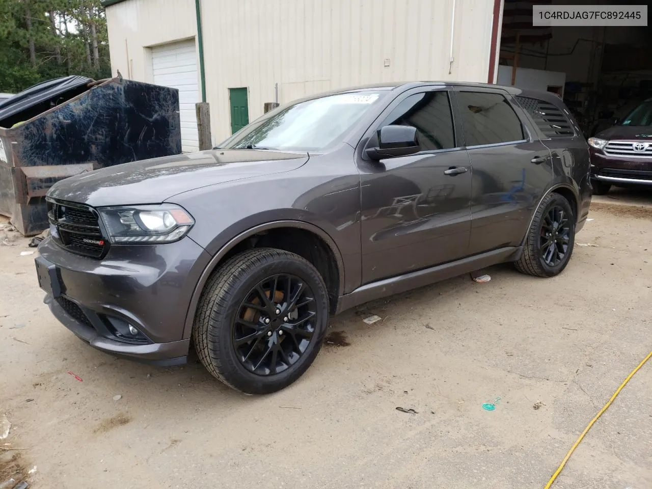 2015 Dodge Durango Sxt VIN: 1C4RDJAG7FC892445 Lot: 72755024