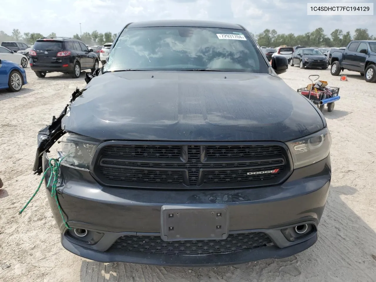 2015 Dodge Durango R/T VIN: 1C4SDHCT7FC194129 Lot: 72931704