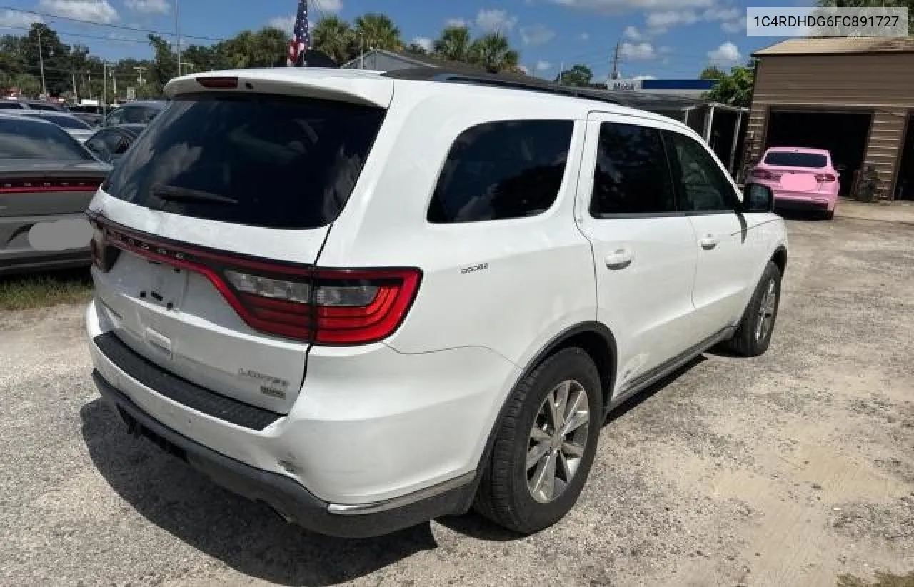 2015 Dodge Durango Limited VIN: 1C4RDHDG6FC891727 Lot: 73179034