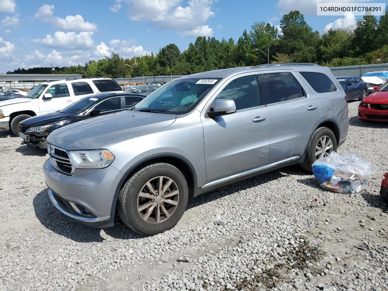 2015 Dodge Durango Limited VIN: 1C4RDHDG1FC784391 Lot: 73392934