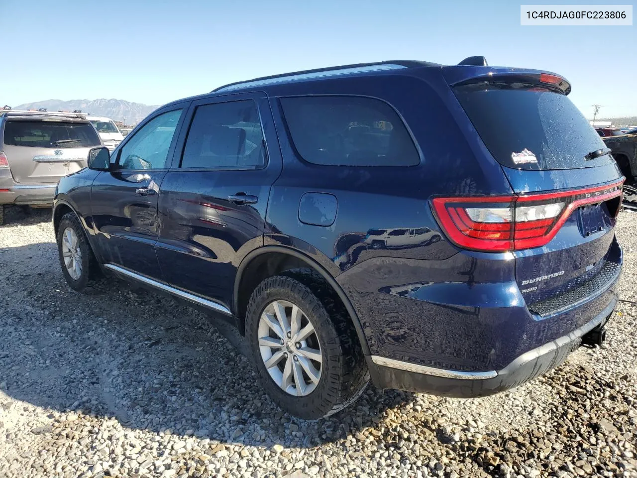 2015 Dodge Durango Sxt VIN: 1C4RDJAG0FC223806 Lot: 73399964