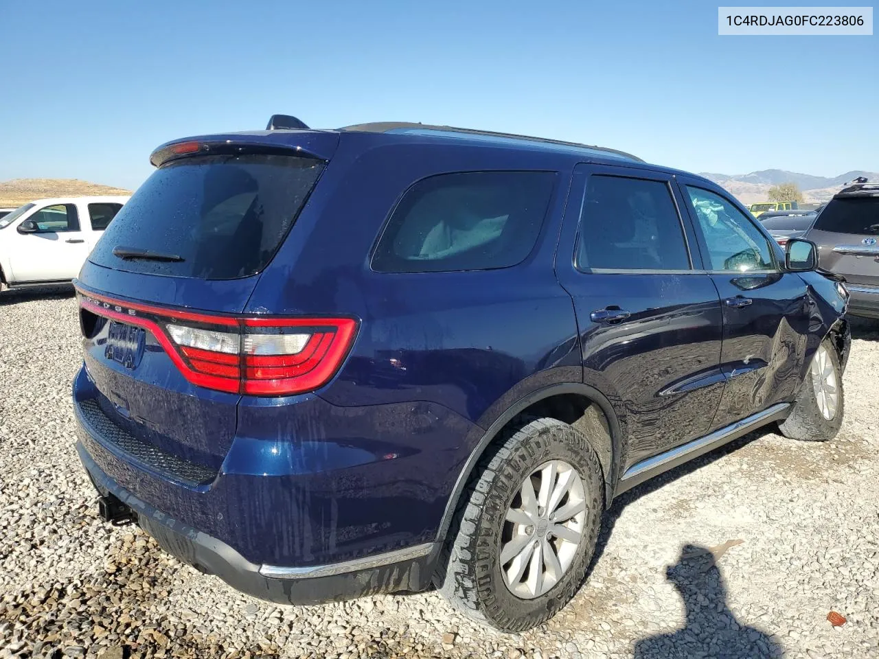 2015 Dodge Durango Sxt VIN: 1C4RDJAG0FC223806 Lot: 73399964