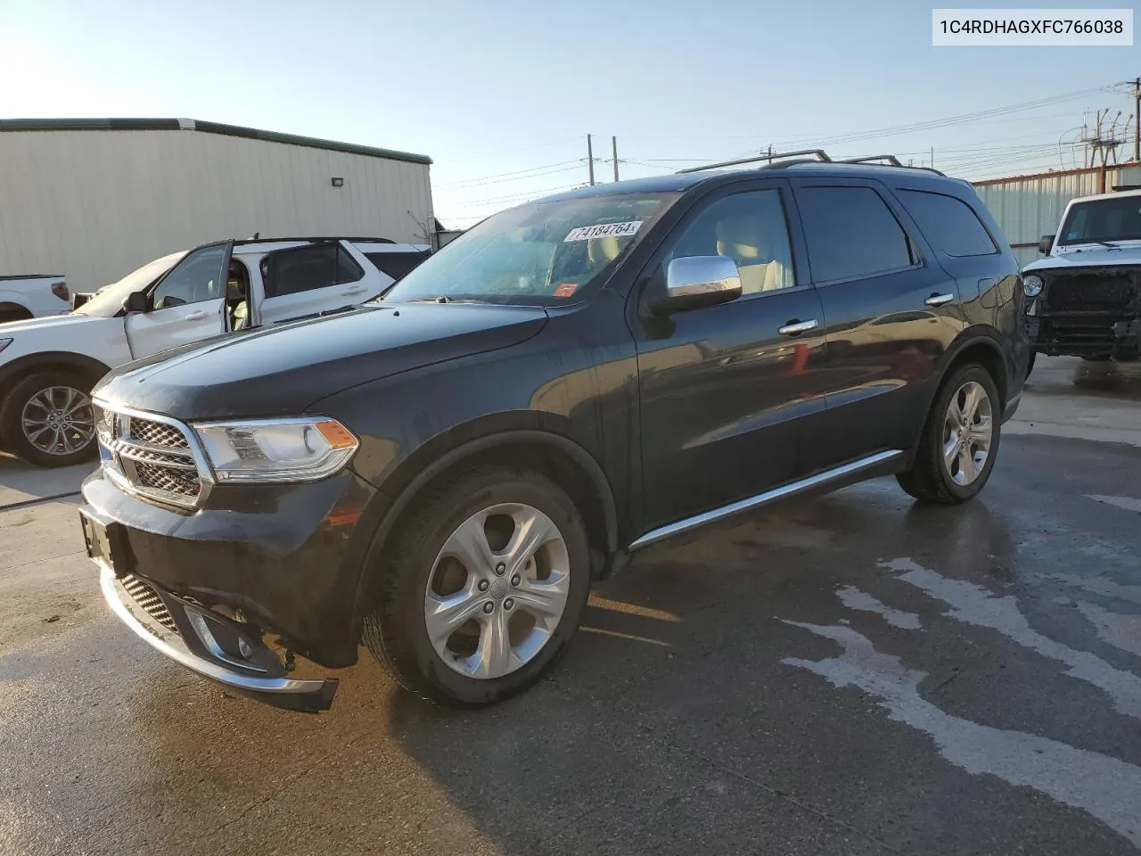 2015 Dodge Durango Sxt VIN: 1C4RDHAGXFC766038 Lot: 74184764