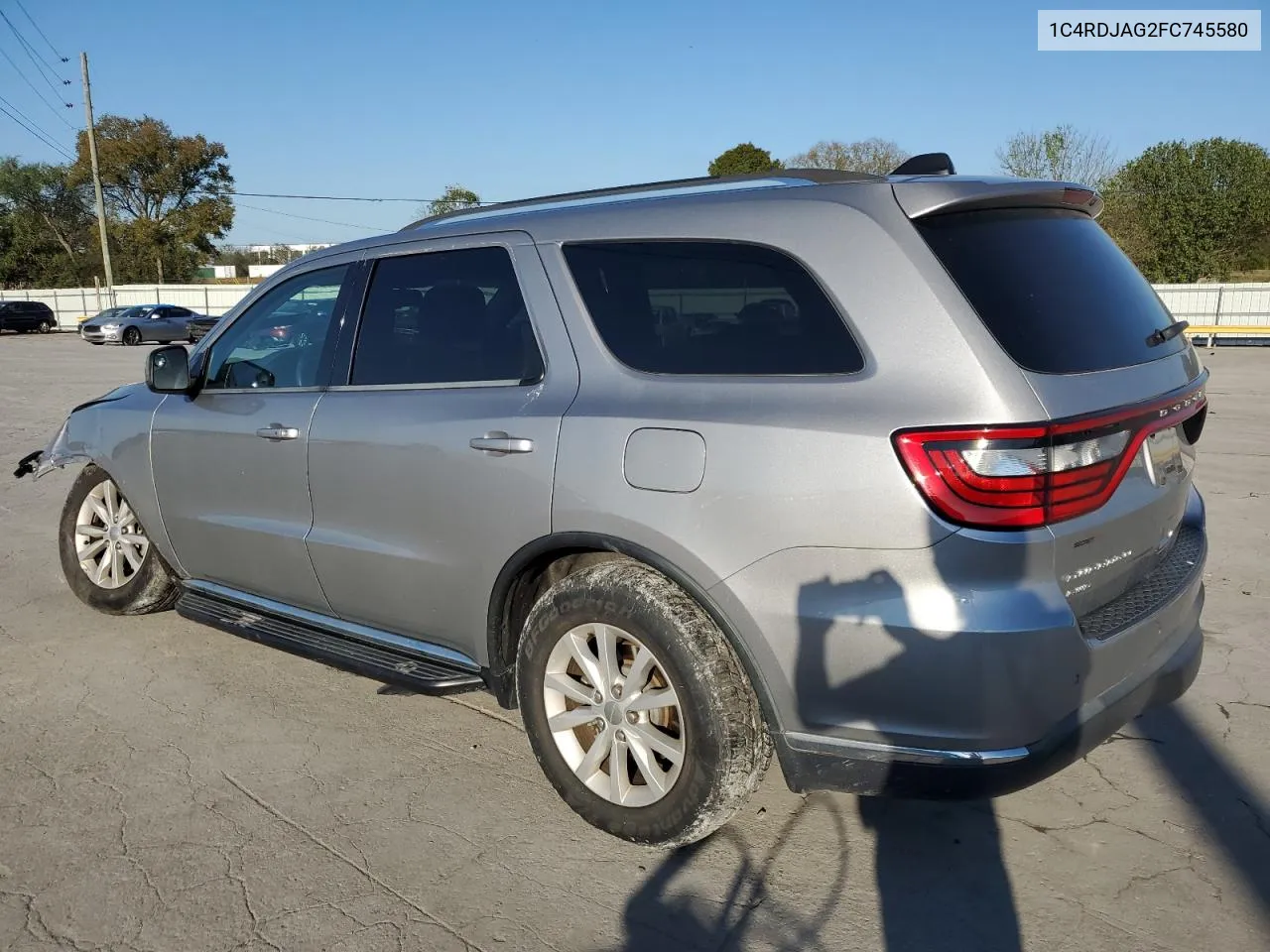 2015 Dodge Durango Sxt VIN: 1C4RDJAG2FC745580 Lot: 74205394