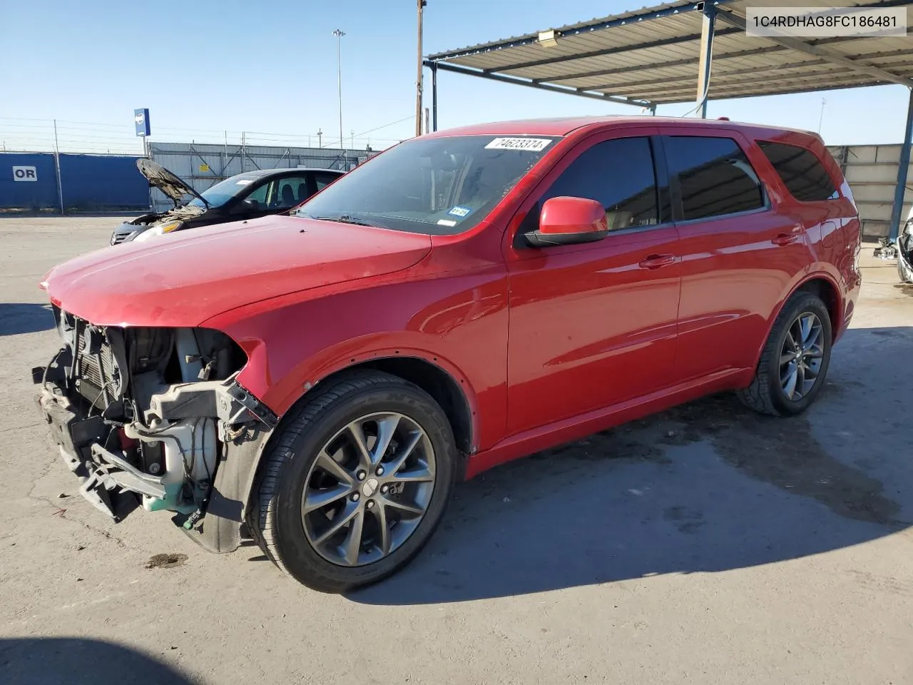 2015 Dodge Durango Sxt VIN: 1C4RDHAG8FC186481 Lot: 74623374