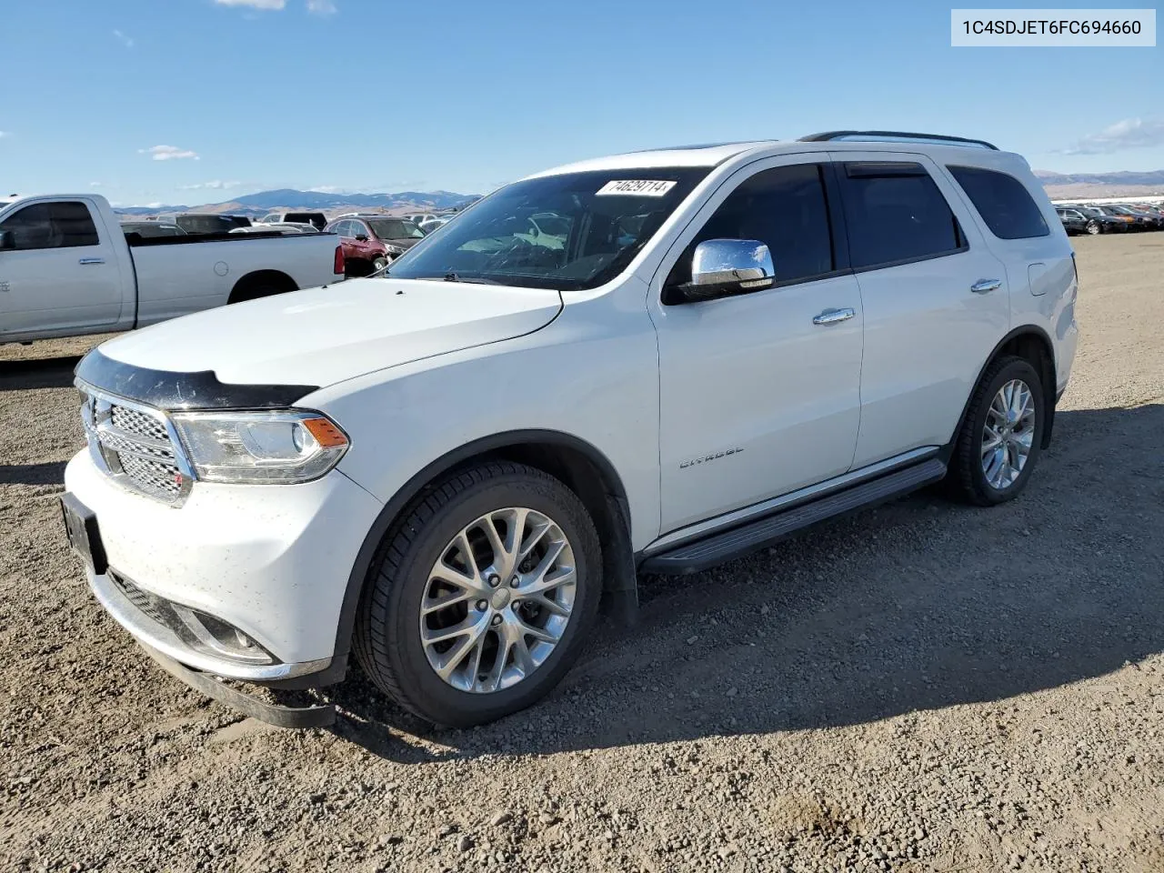 2015 Dodge Durango Citadel VIN: 1C4SDJET6FC694660 Lot: 74629714