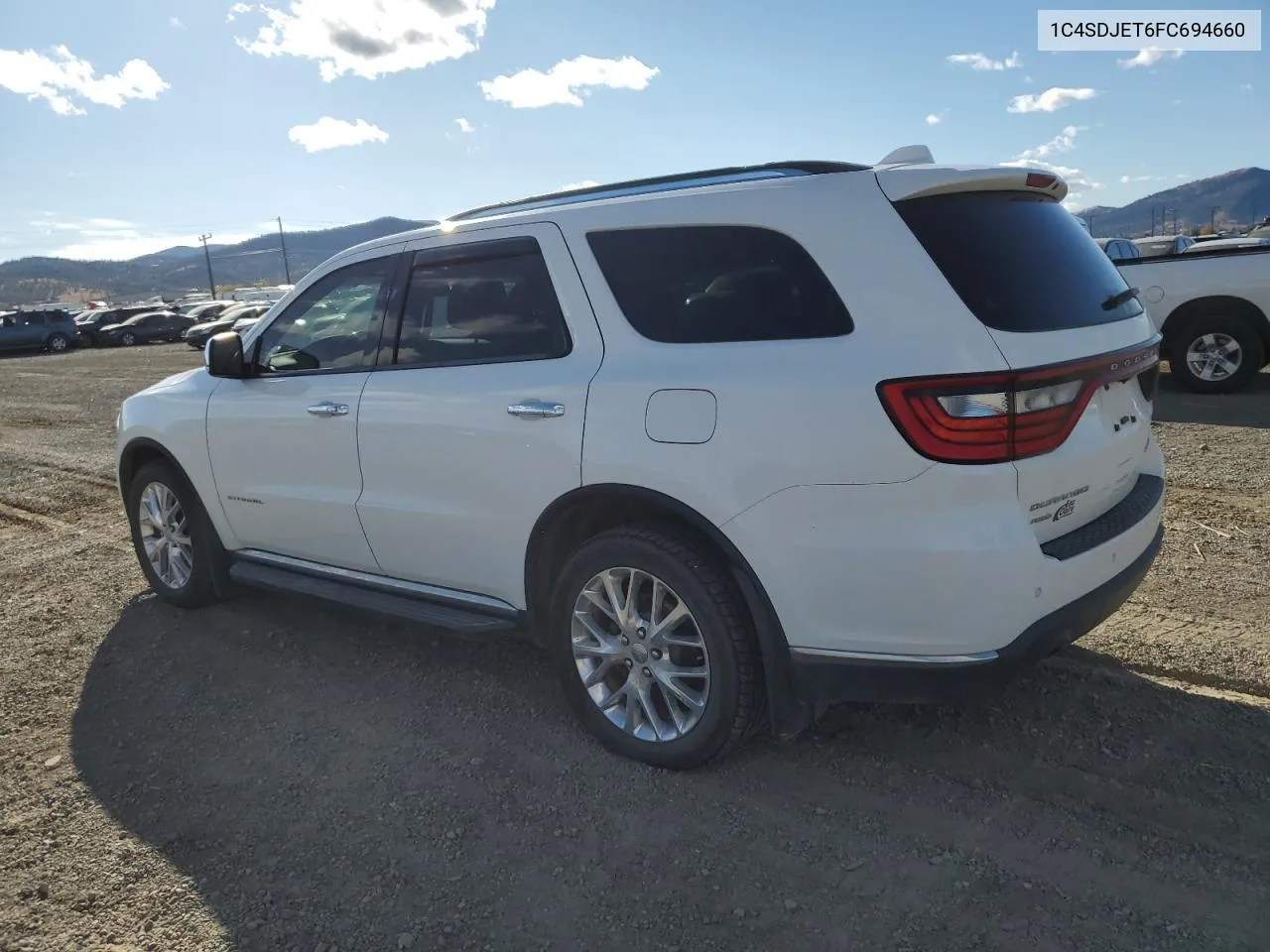 2015 Dodge Durango Citadel VIN: 1C4SDJET6FC694660 Lot: 74629714