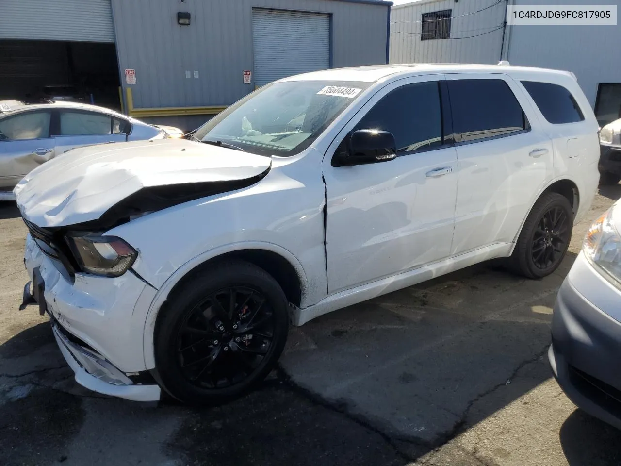 2015 Dodge Durango Limited VIN: 1C4RDJDG9FC817905 Lot: 75004494