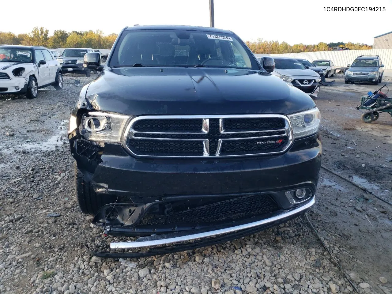 2015 Dodge Durango Limited VIN: 1C4RDHDG0FC194215 Lot: 75338824