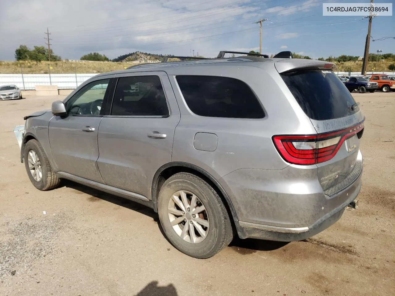 2015 Dodge Durango Sxt VIN: 1C4RDJAG7FC938694 Lot: 75340344