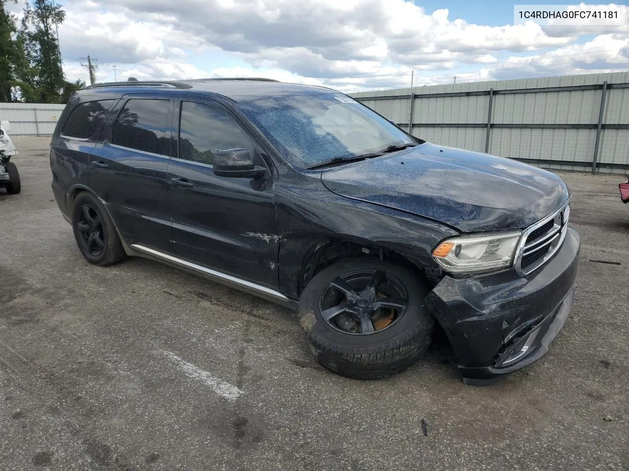 2015 Dodge Durango Sxt VIN: 1C4RDHAG0FC741181 Lot: 75517714