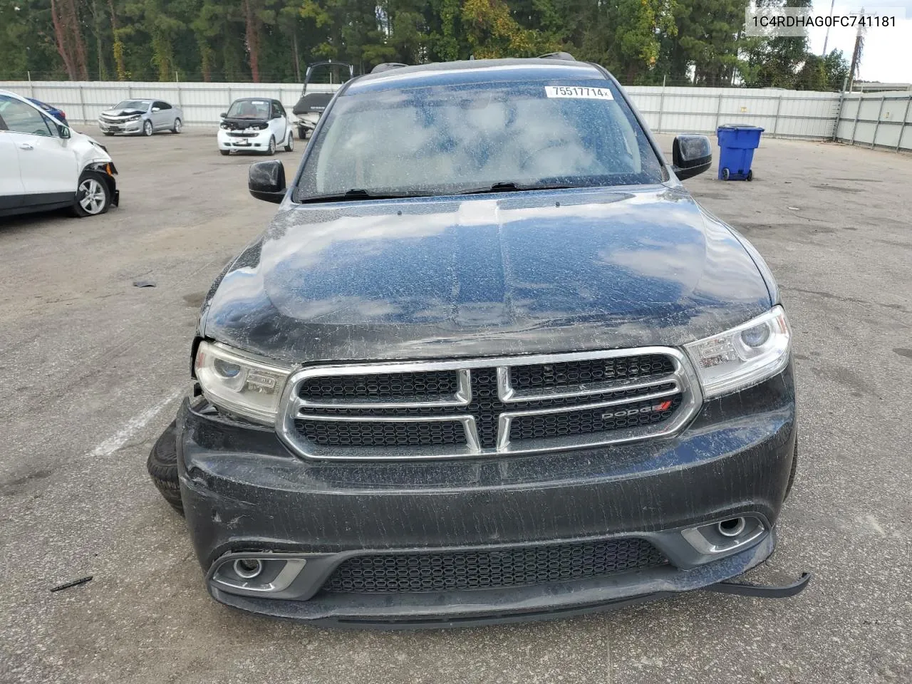 2015 Dodge Durango Sxt VIN: 1C4RDHAG0FC741181 Lot: 75517714