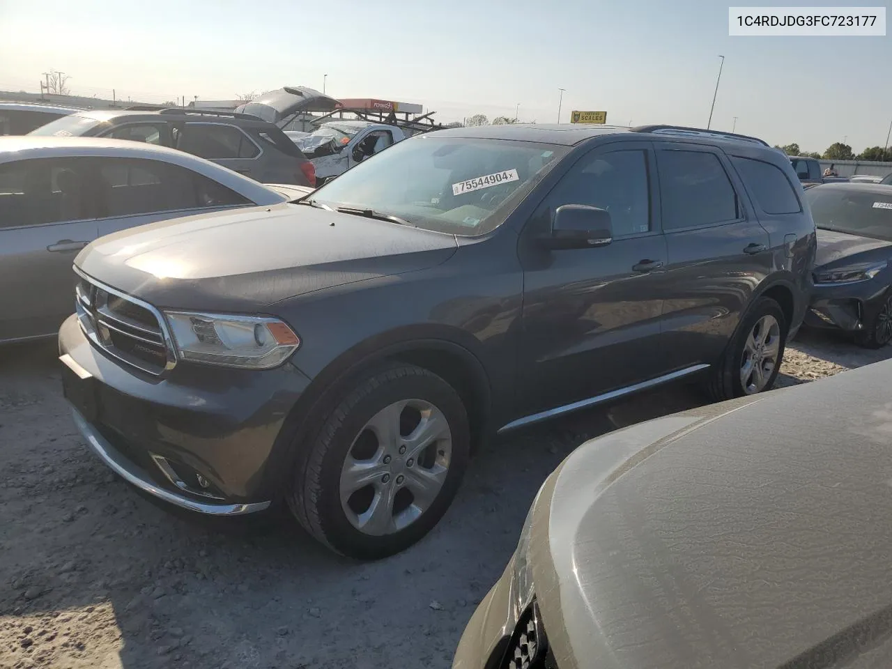 2015 Dodge Durango Limited VIN: 1C4RDJDG3FC723177 Lot: 75544904