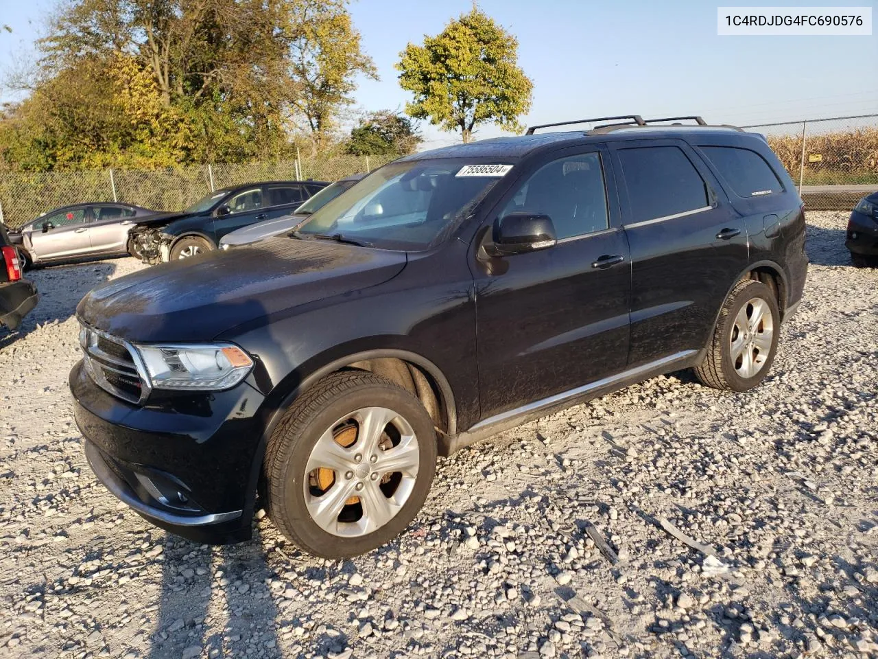 2015 Dodge Durango Limited VIN: 1C4RDJDG4FC690576 Lot: 75586504