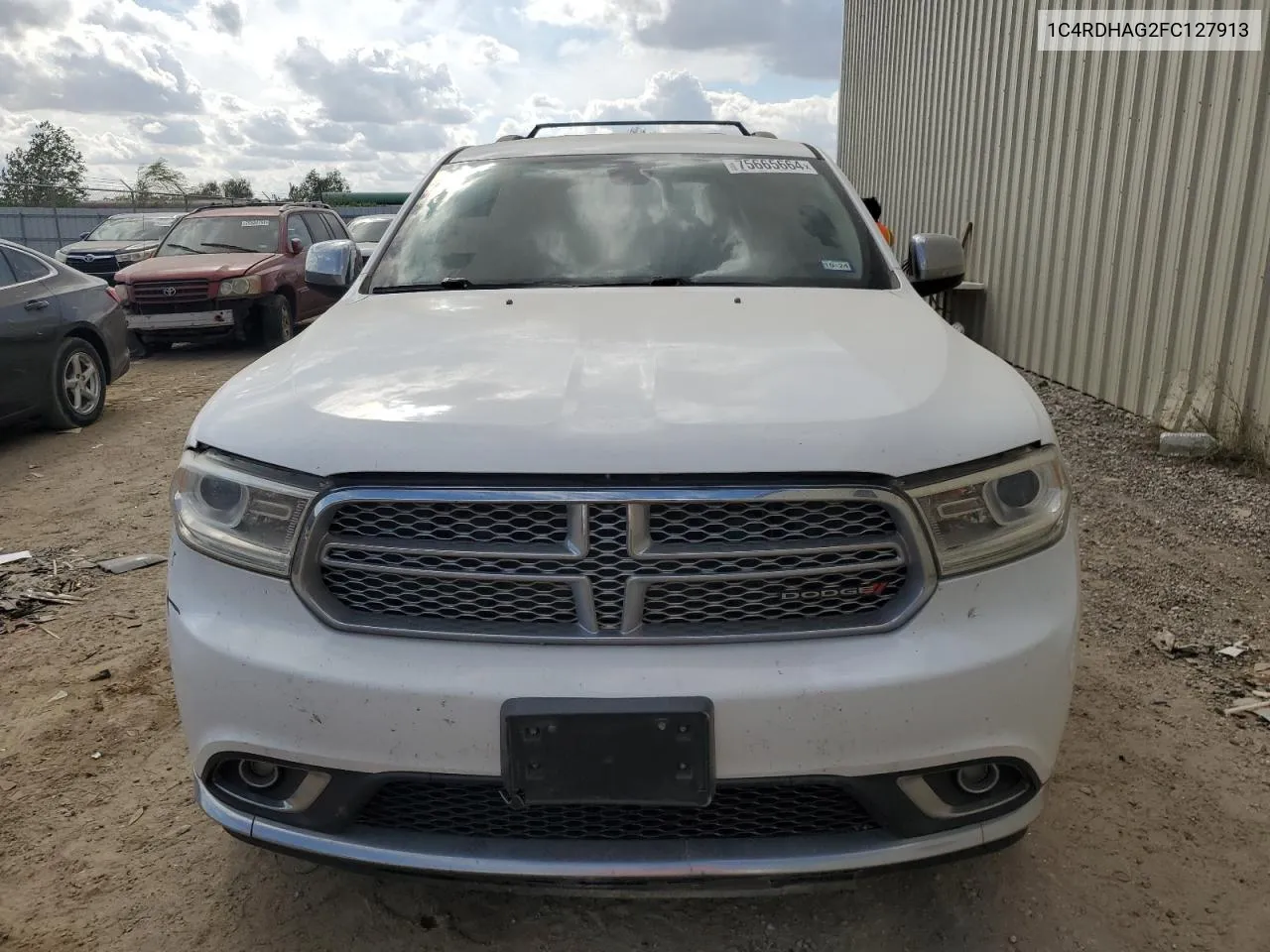 2015 Dodge Durango Sxt VIN: 1C4RDHAG2FC127913 Lot: 75665664