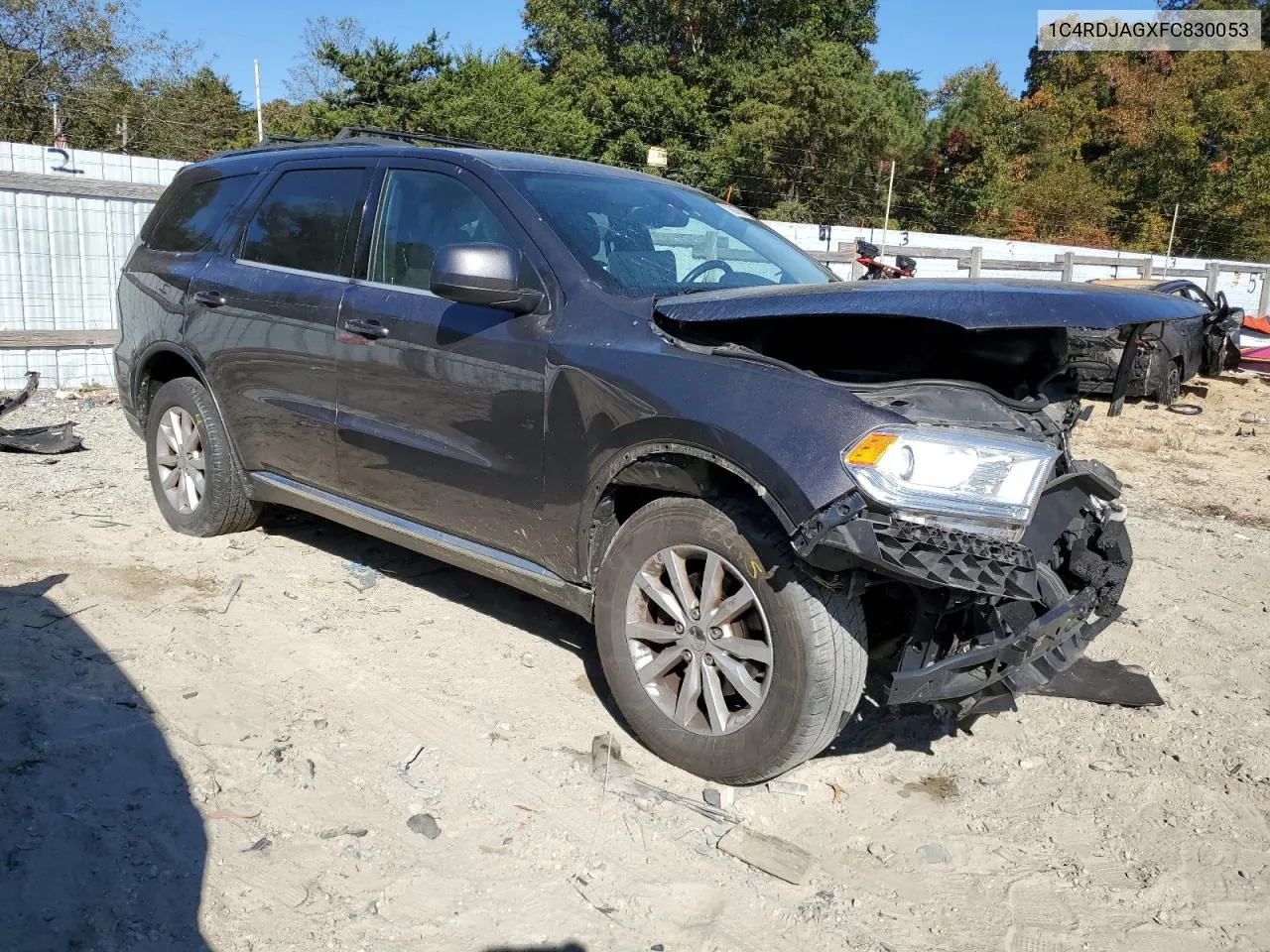 2015 Dodge Durango Sxt VIN: 1C4RDJAGXFC830053 Lot: 76697004