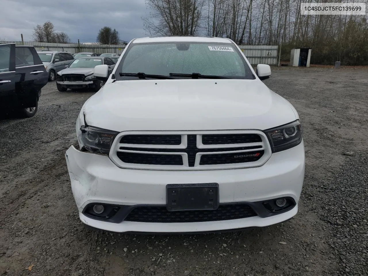 2015 Dodge Durango R/T VIN: 1C4SDJCT5FC139699 Lot: 76759464